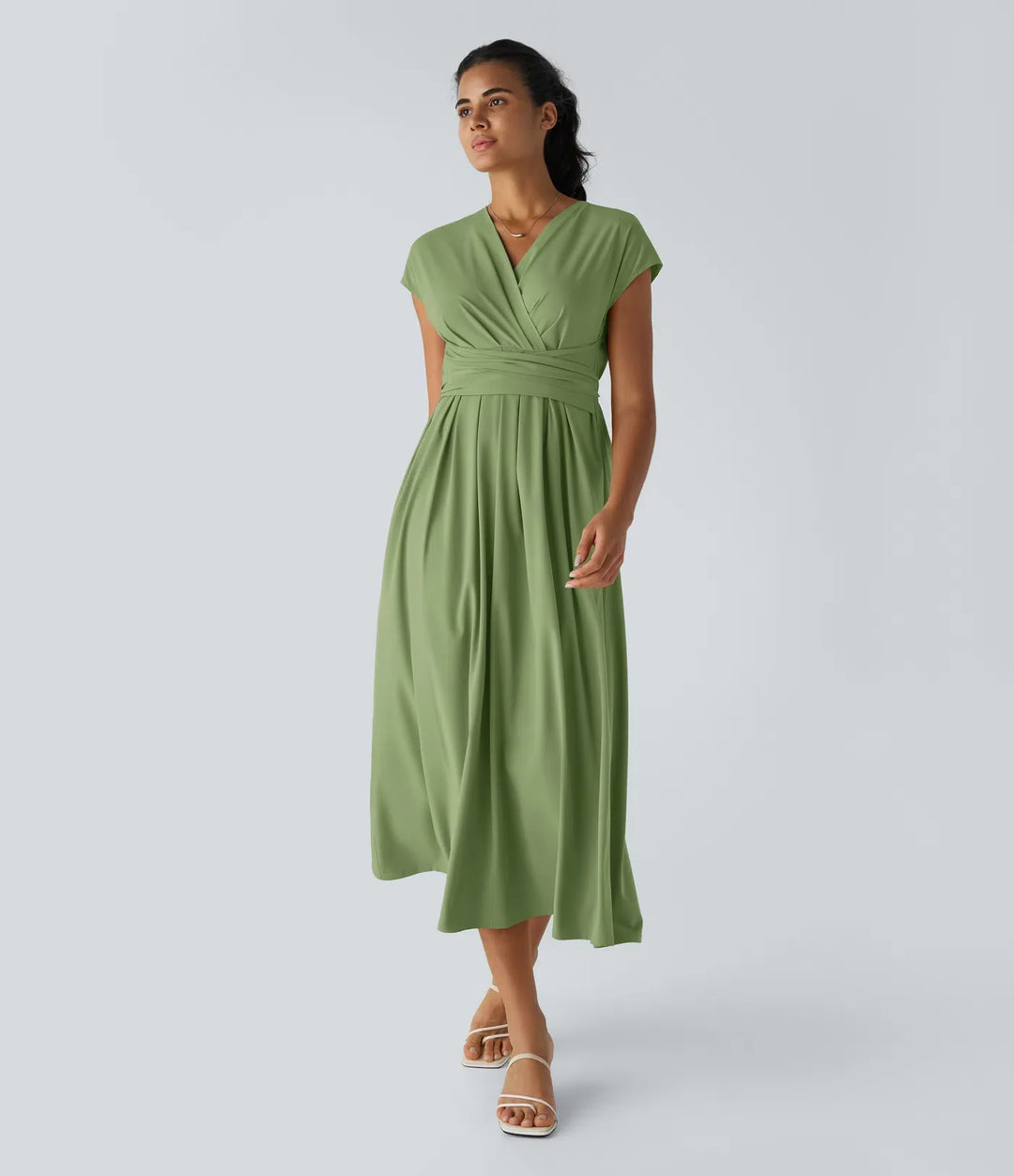 LYRA – Elegant Wrap Dress with High Waist