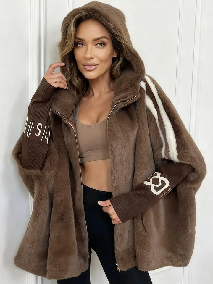 Sloane Luxe™ | Plush Hooded Coat