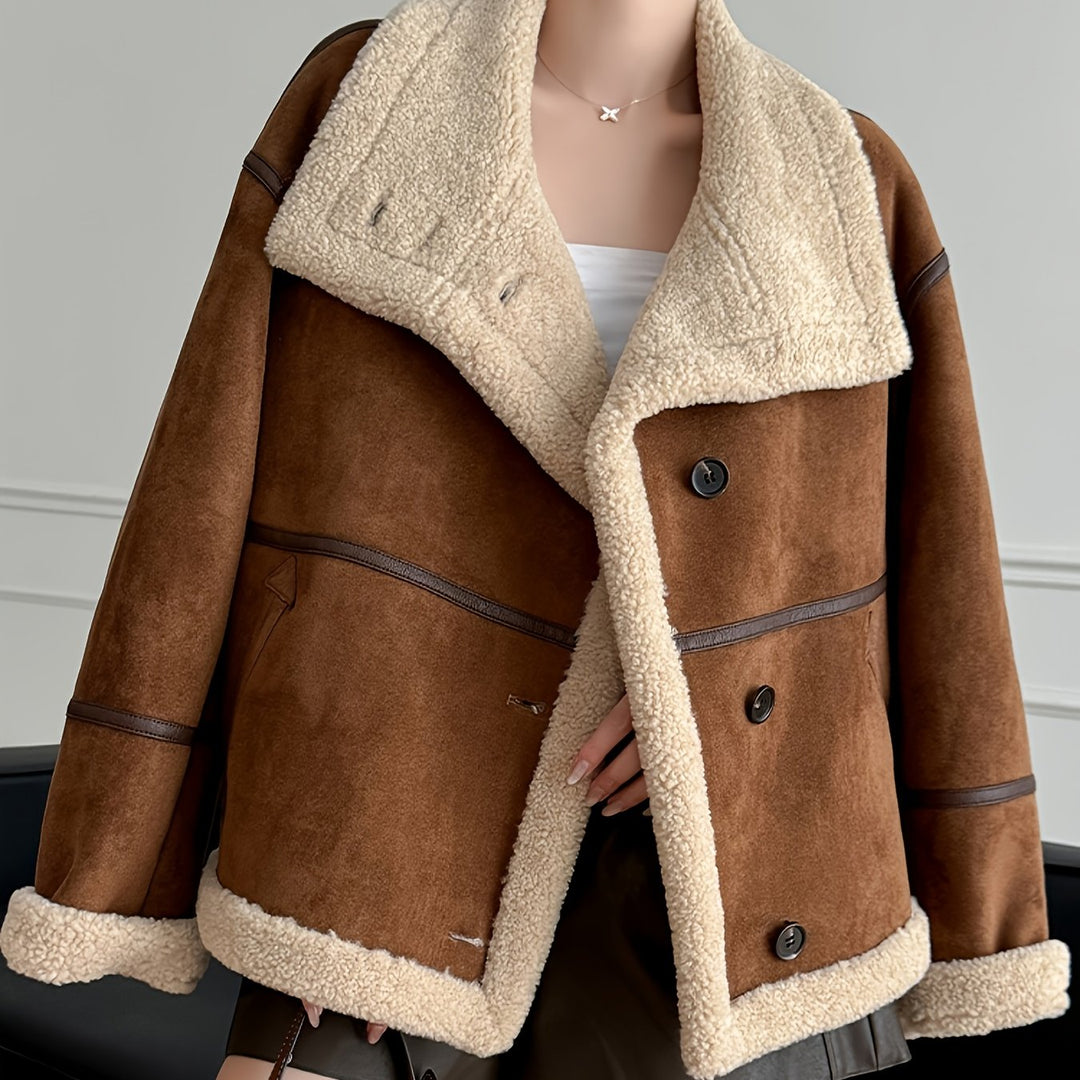 Valérie Luxe™ | Suede Button Coat