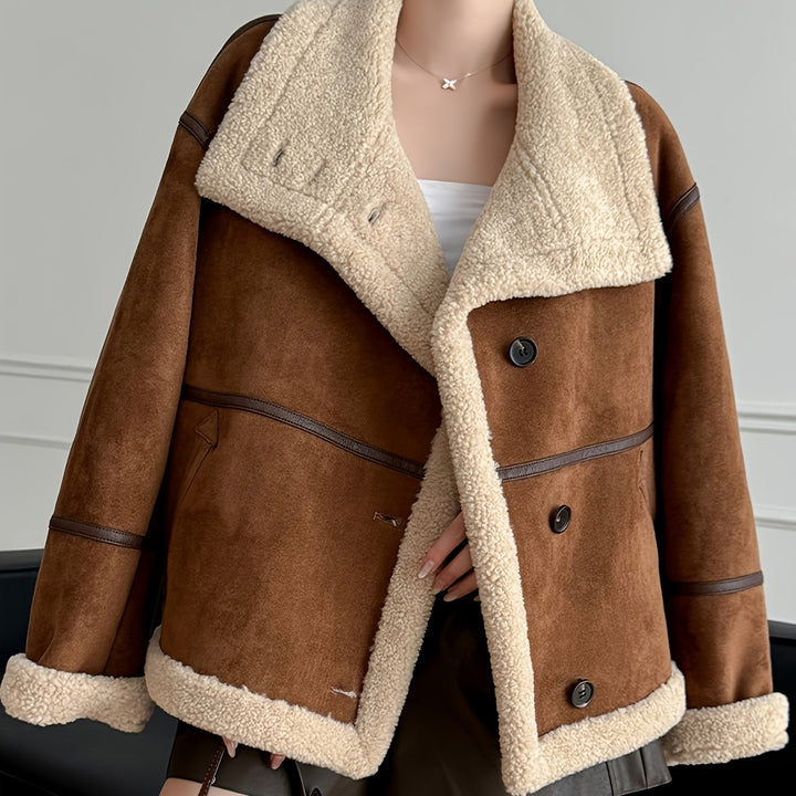 Valérie Luxe™ | Suede Button Coat