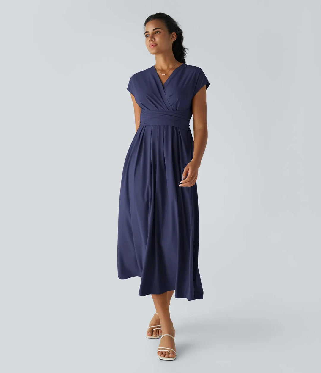 LYRA – Elegant Wrap Dress with High Waist