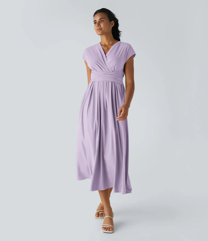 LYRA – Elegant Wrap Dress with High Waist