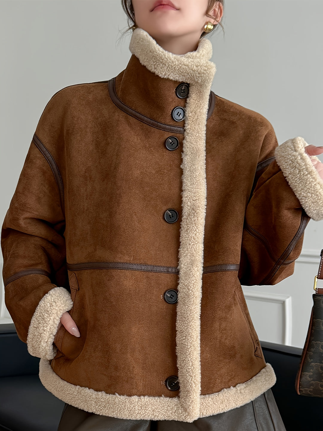 Valérie Luxe™ | Suede Button Coat