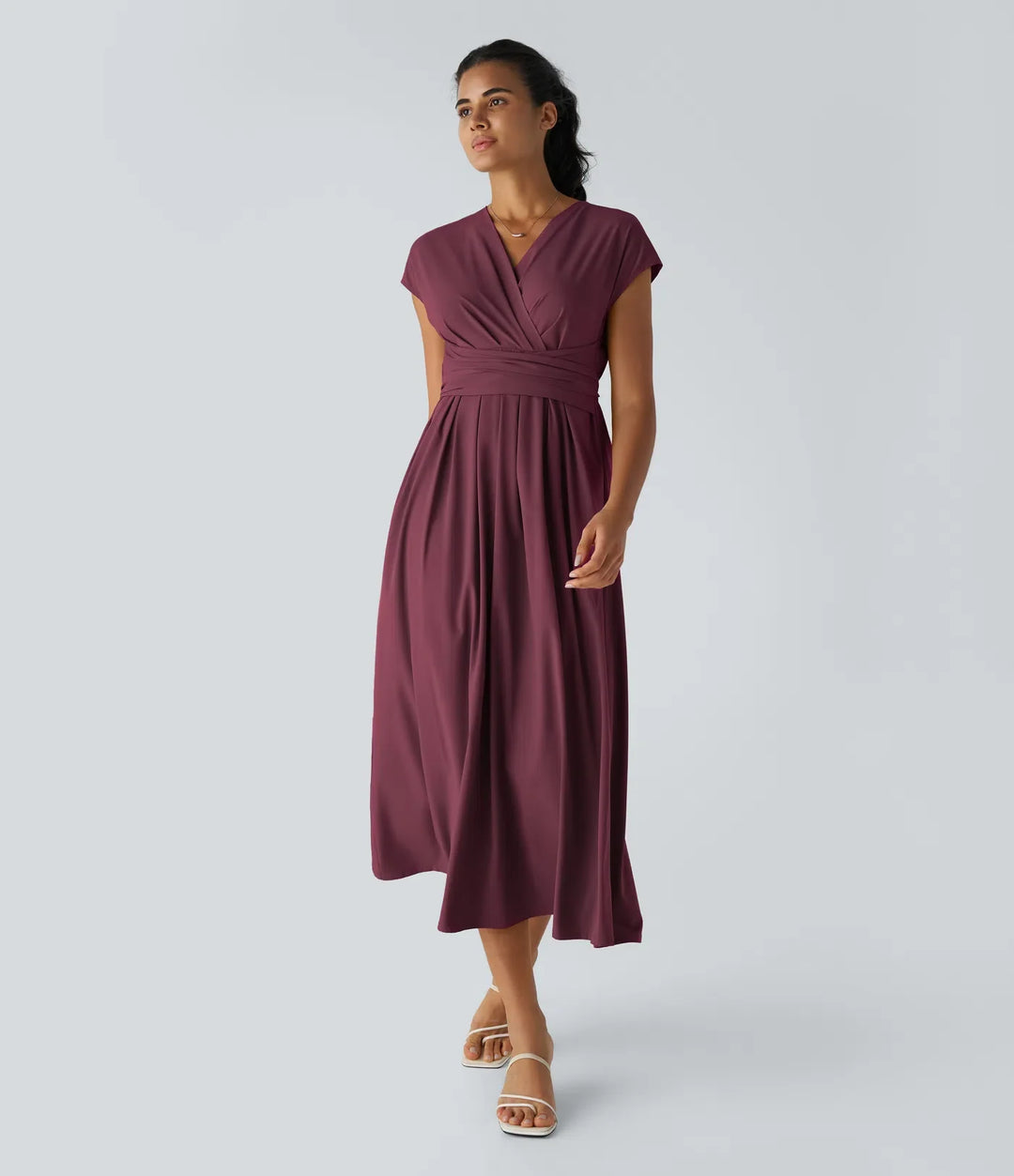 LYRA – Elegant Wrap Dress with High Waist