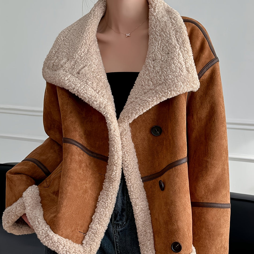 Valérie Luxe™ | Suede Button Coat