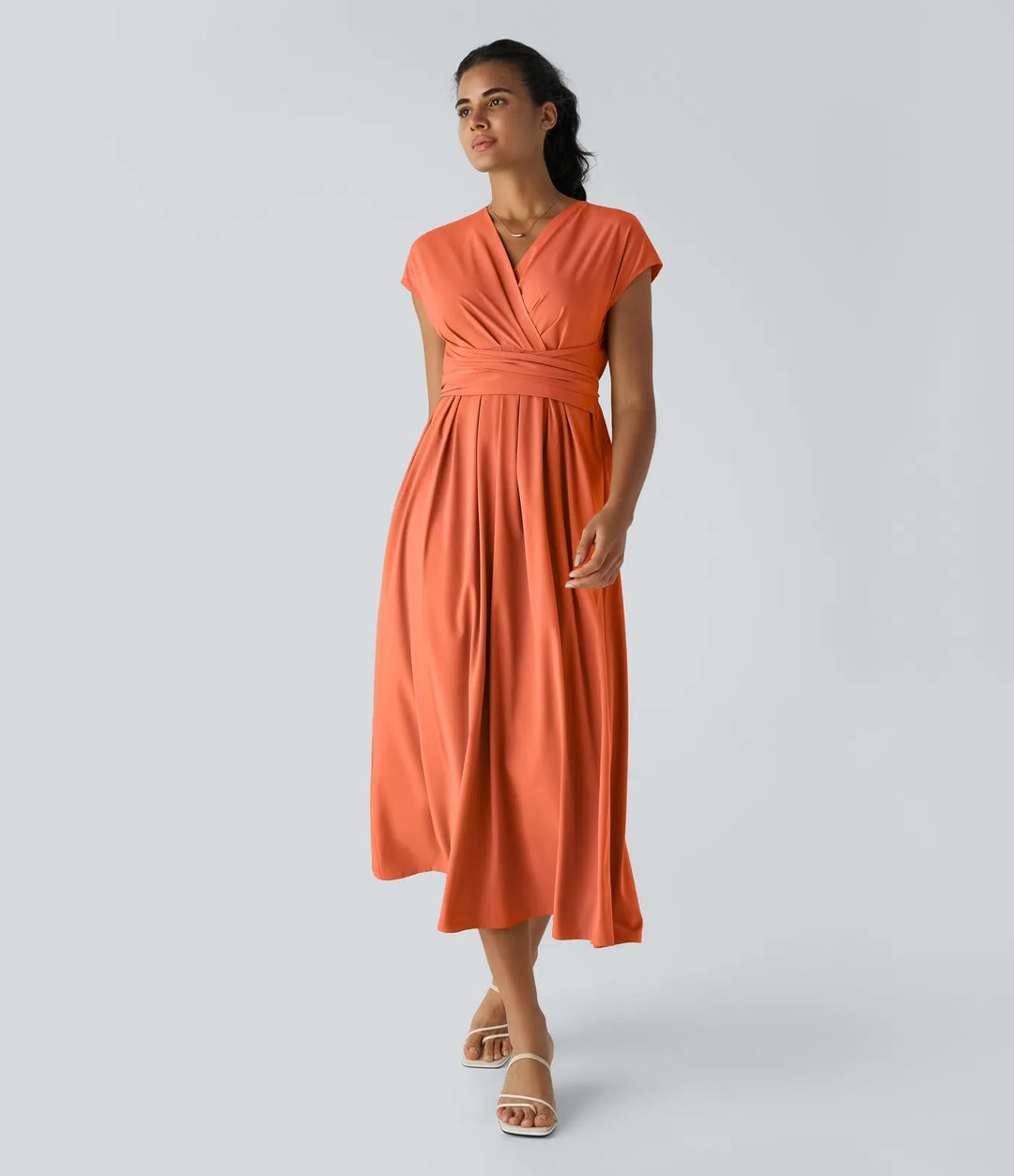 LYRA – Elegant Wrap Dress with High Waist