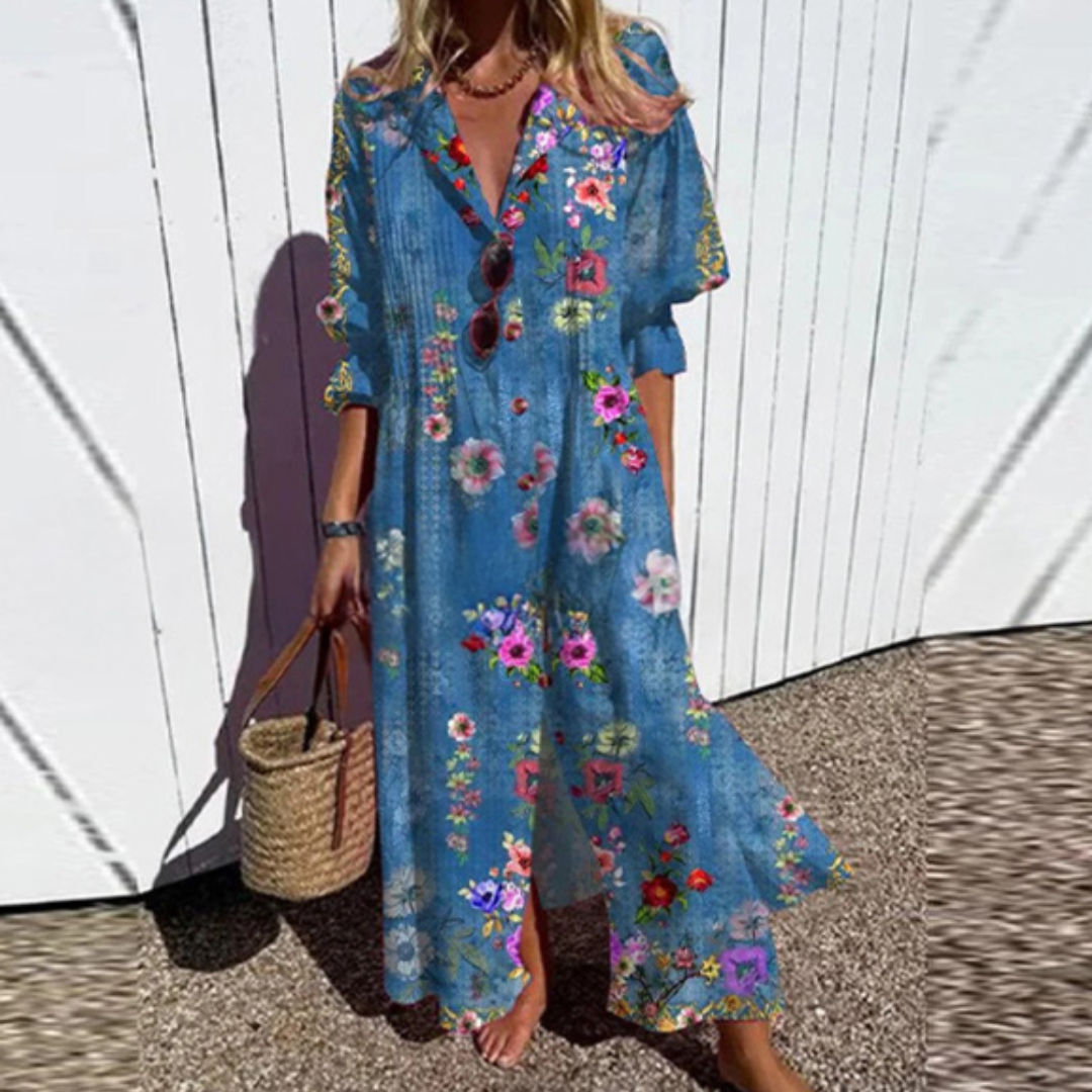 The Evie Bloom™ | Flowing Floral Maxi
