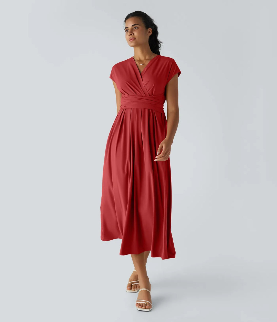 LYRA – Elegant Wrap Dress with High Waist