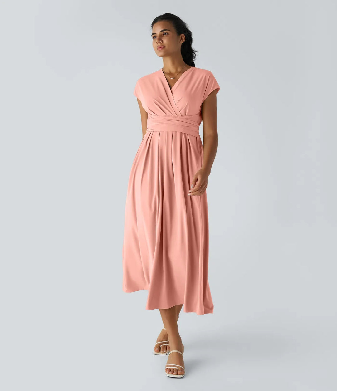 LYRA – Elegant Wrap Dress with High Waist