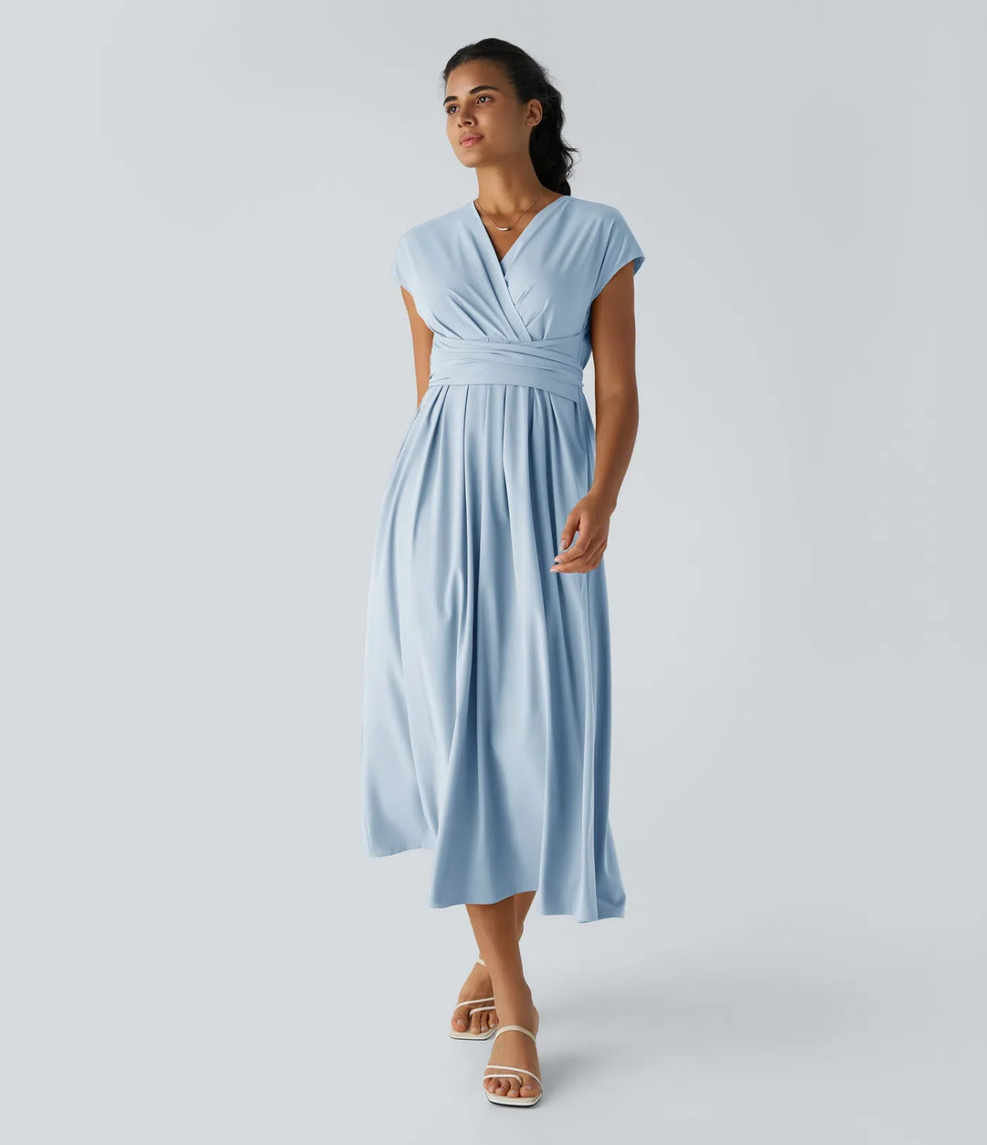 LYRA – Elegant Wrap Dress with High Waist