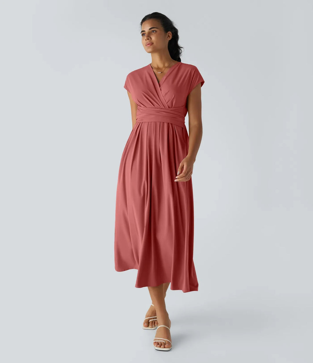 LYRA – Elegant Wrap Dress with High Waist