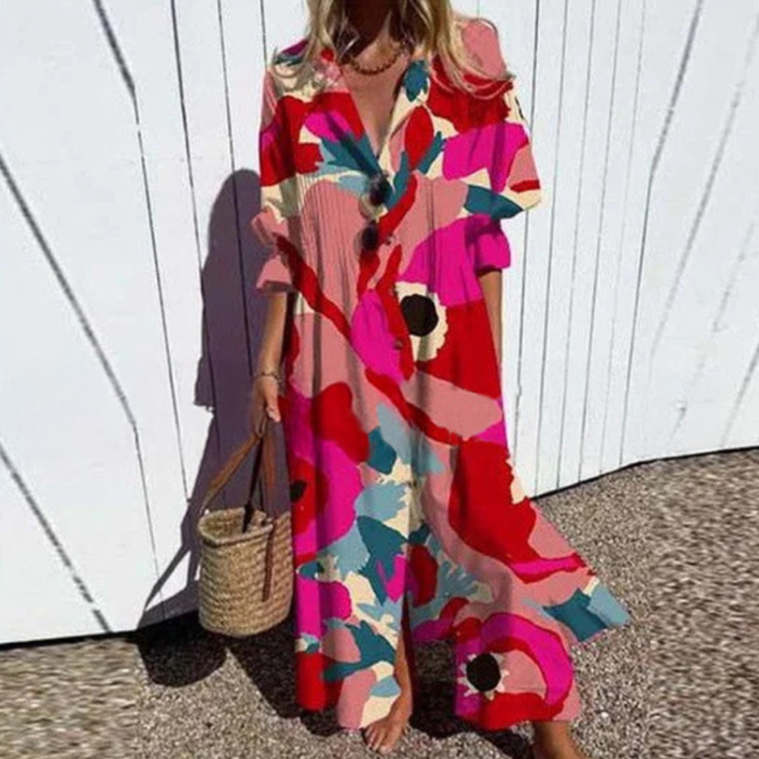 The Evie Bloom™ | Flowing Floral Maxi