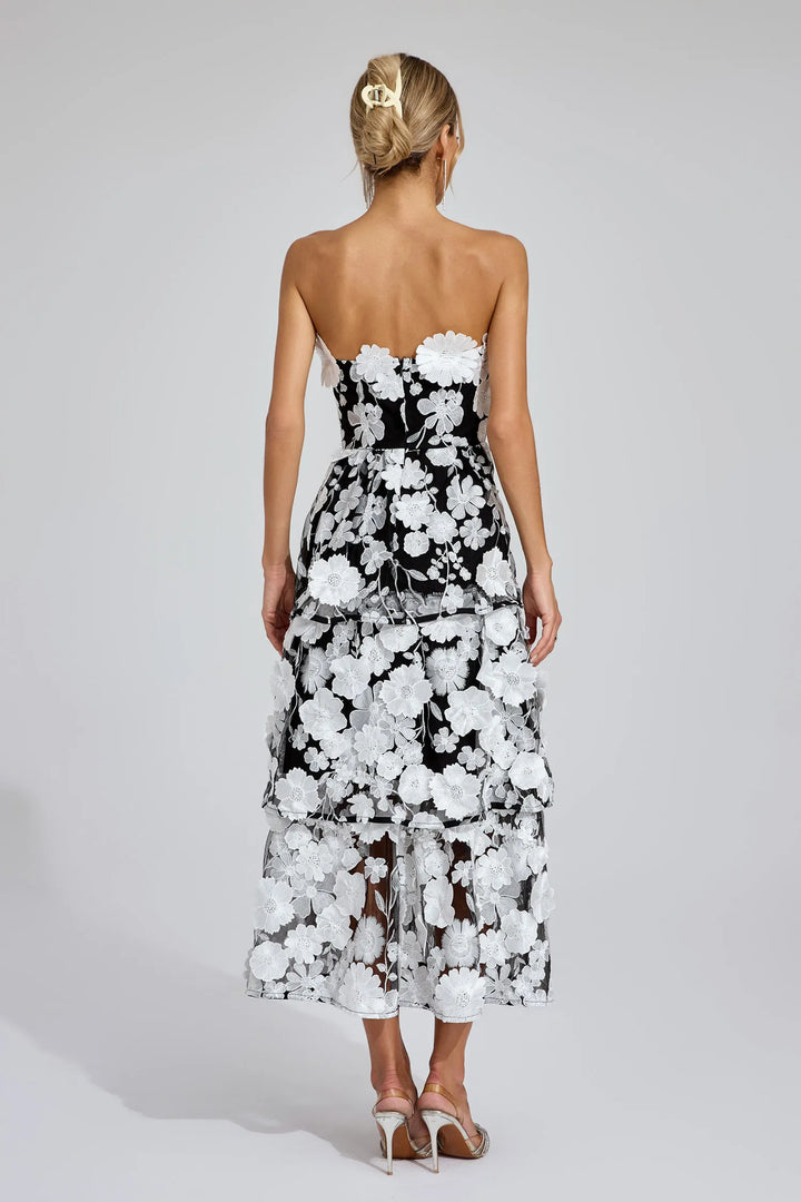 Marcia Off Shoulder Flower Dress