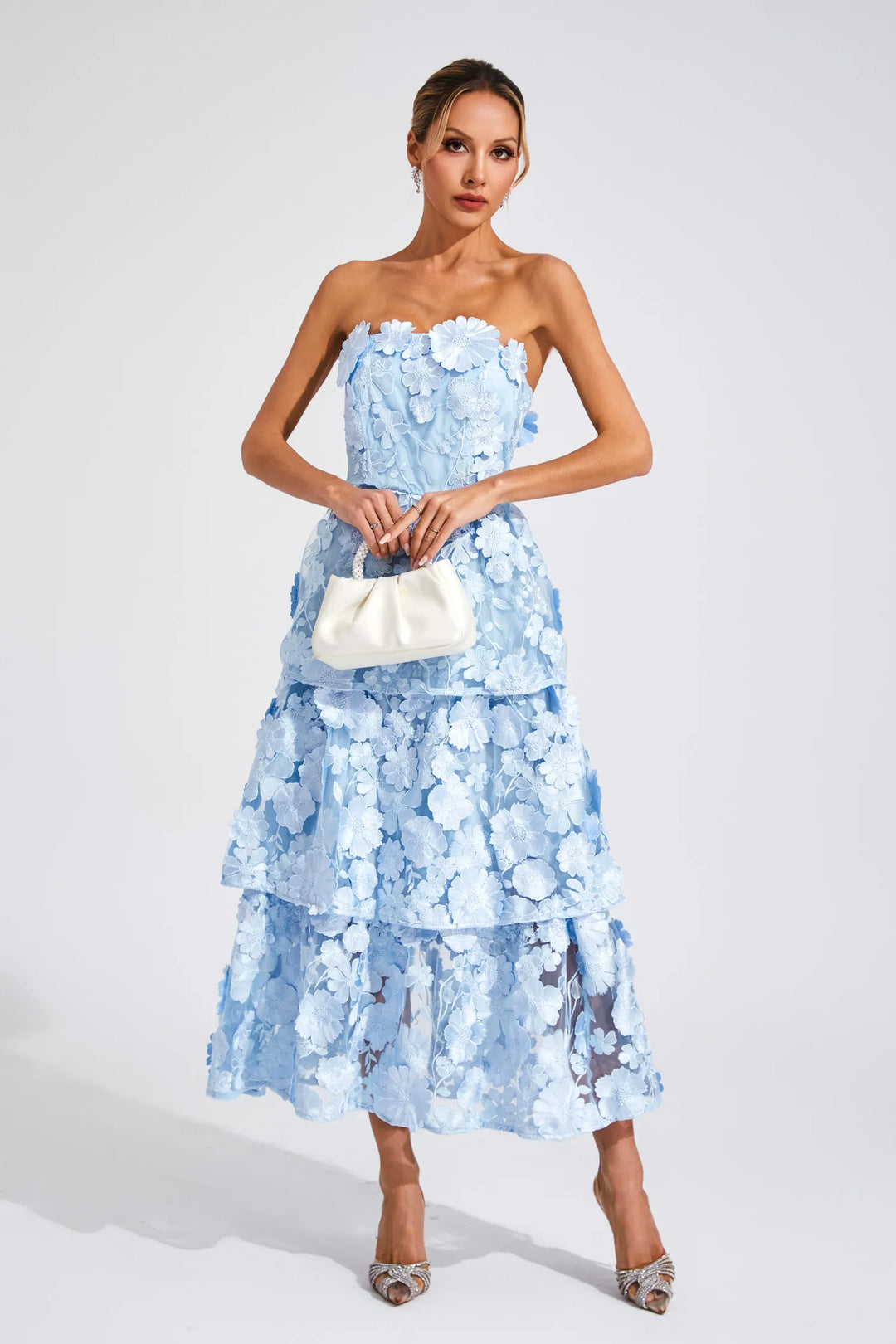 Marcia Off Shoulder Flower Dress