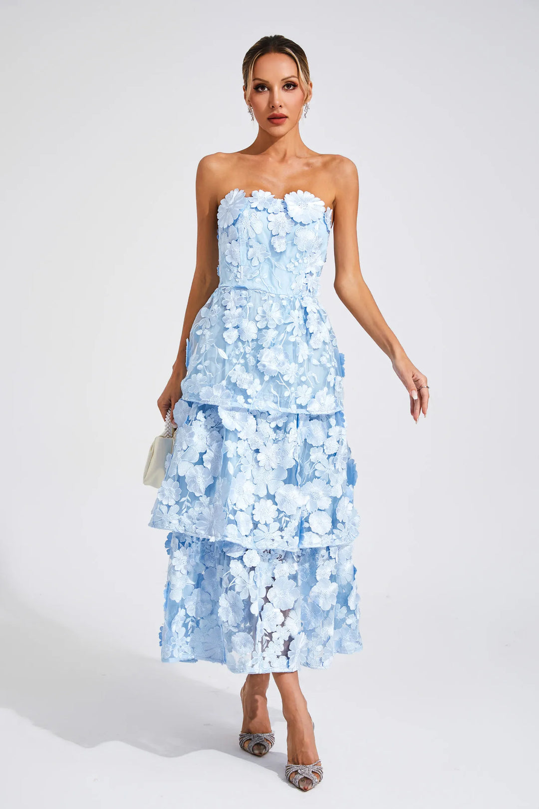 Marcia Off Shoulder Flower Dress