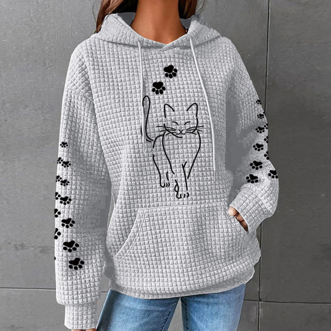 Luna Paws™ | Waffle Knit Cat Hoodie