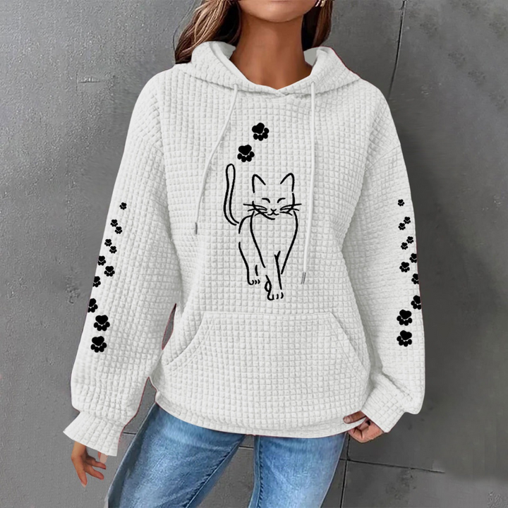 Luna Paws™ | Waffle Knit Cat Hoodie