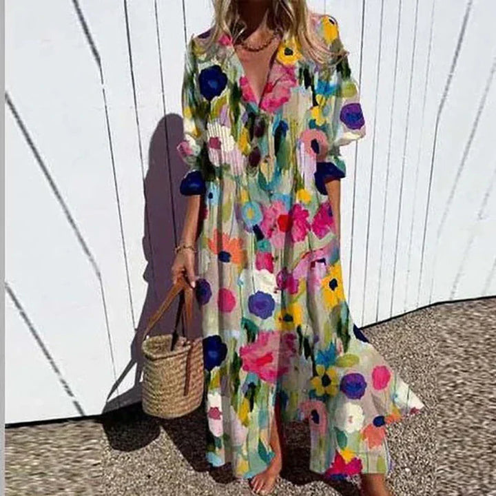 The Evie Bloom™ | Flowing Floral Maxi