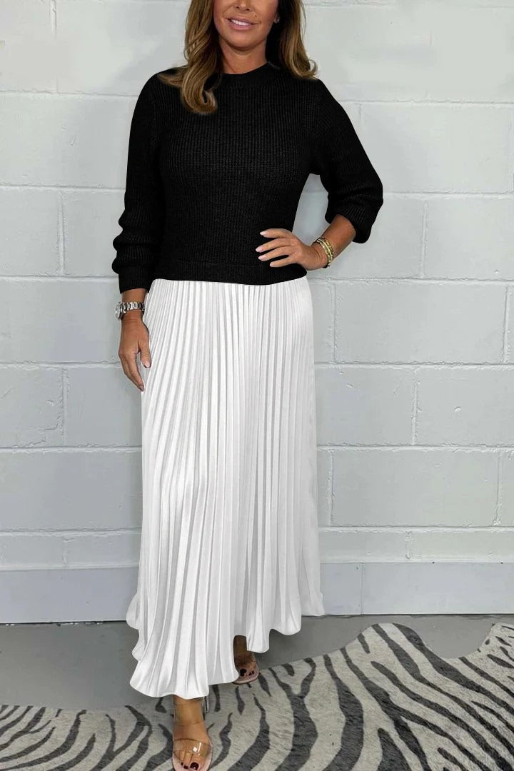 Amélia Luxe™ | Pleated Knit Dress