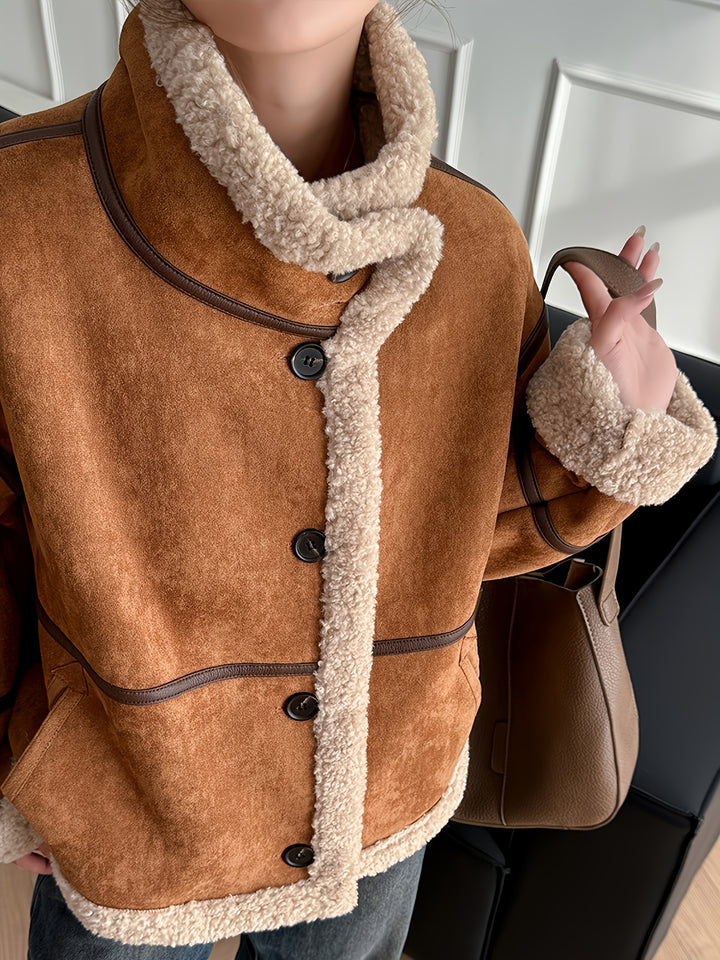 Valérie Luxe™ | Suede Button Coat