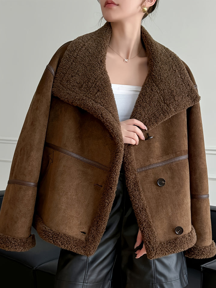 Valérie Luxe™ | Suede Button Coat