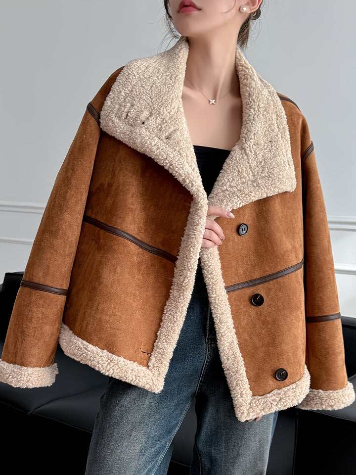 Valérie Luxe™ | Suede Button Coat