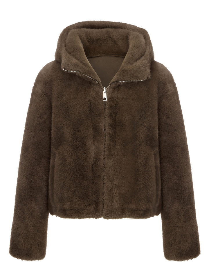 Serenelle™ | Reversible Fur Hooded Coat