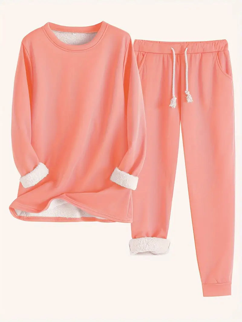 Karina Luxe™ | Fleece-Lined Loungewear Set