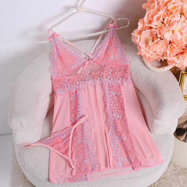 Blush Whisper™ | Lace Nightwear Set