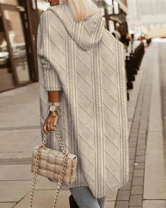 Roselyn™ | Cable Knit Hooded Cardigan