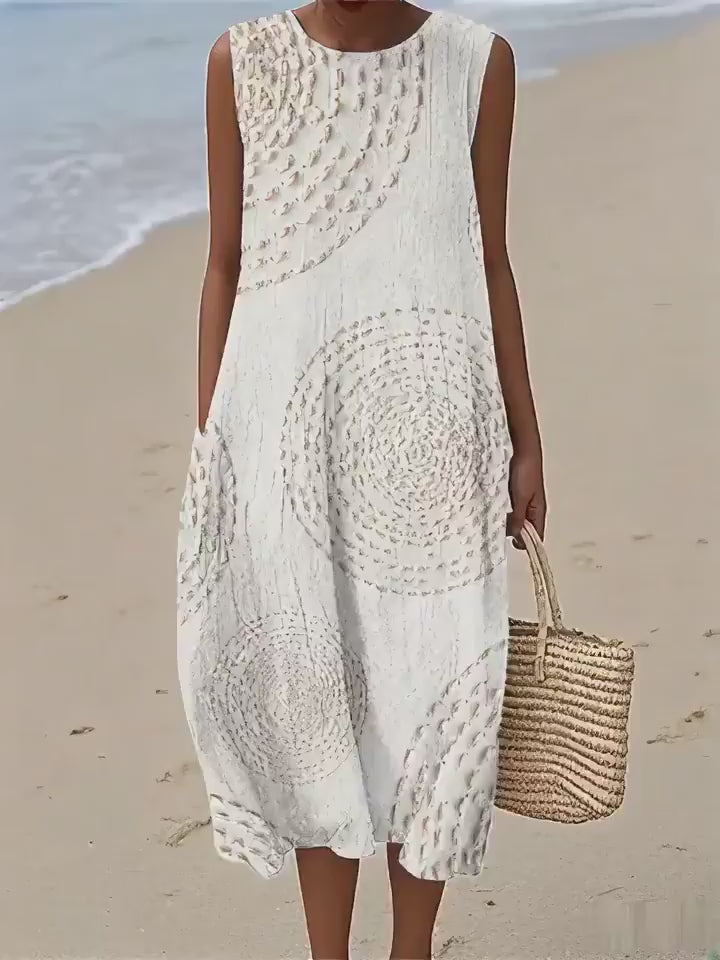 Oplena Dress | Sleeveless Casual Print Dress