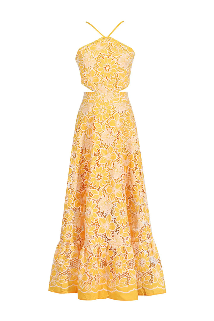 Melanie Cut Out Halter Dress