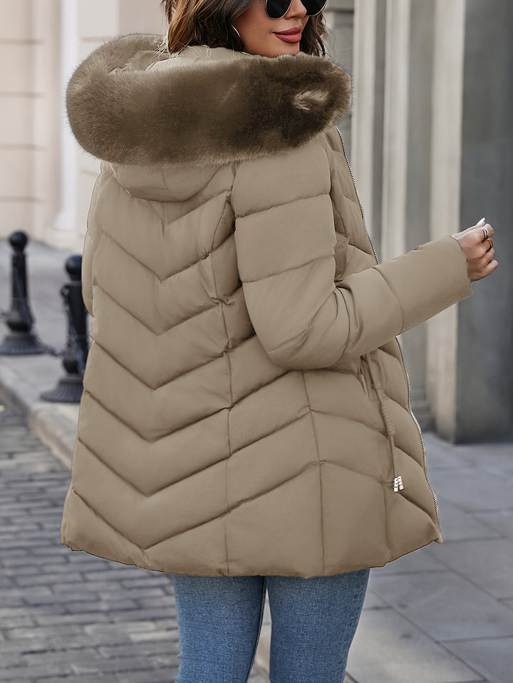 Aurelia Luxe™ | Faux Fur Hooded Winter Jacket