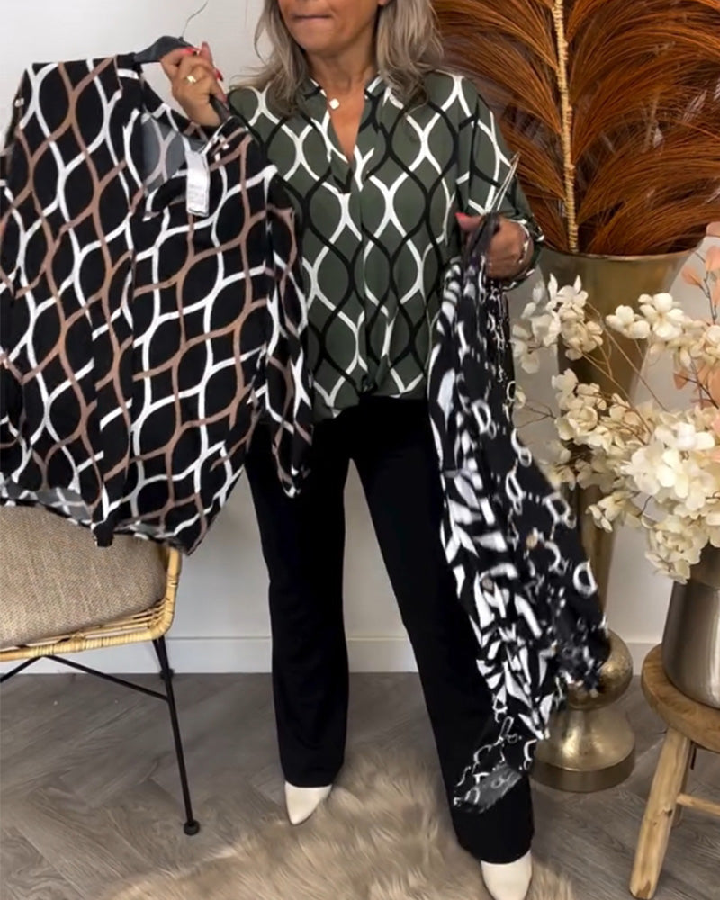 Averley Luxe™ | Graphic Print Blouse