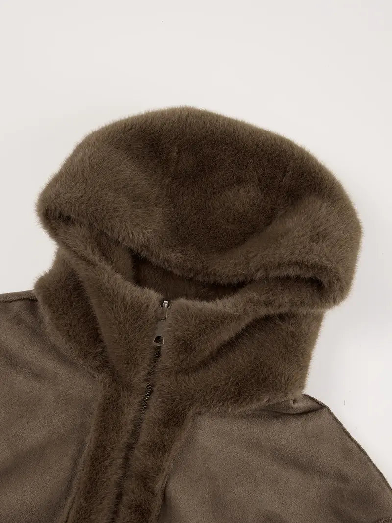 Serenelle™ | Reversible Fur Hooded Coat