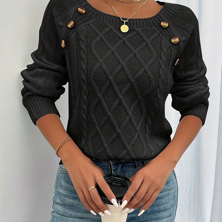 Harper Luxe™ | Button Knit Jumper