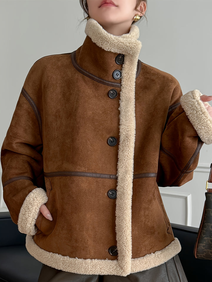 Valérie Luxe™ | Suede Button Coat