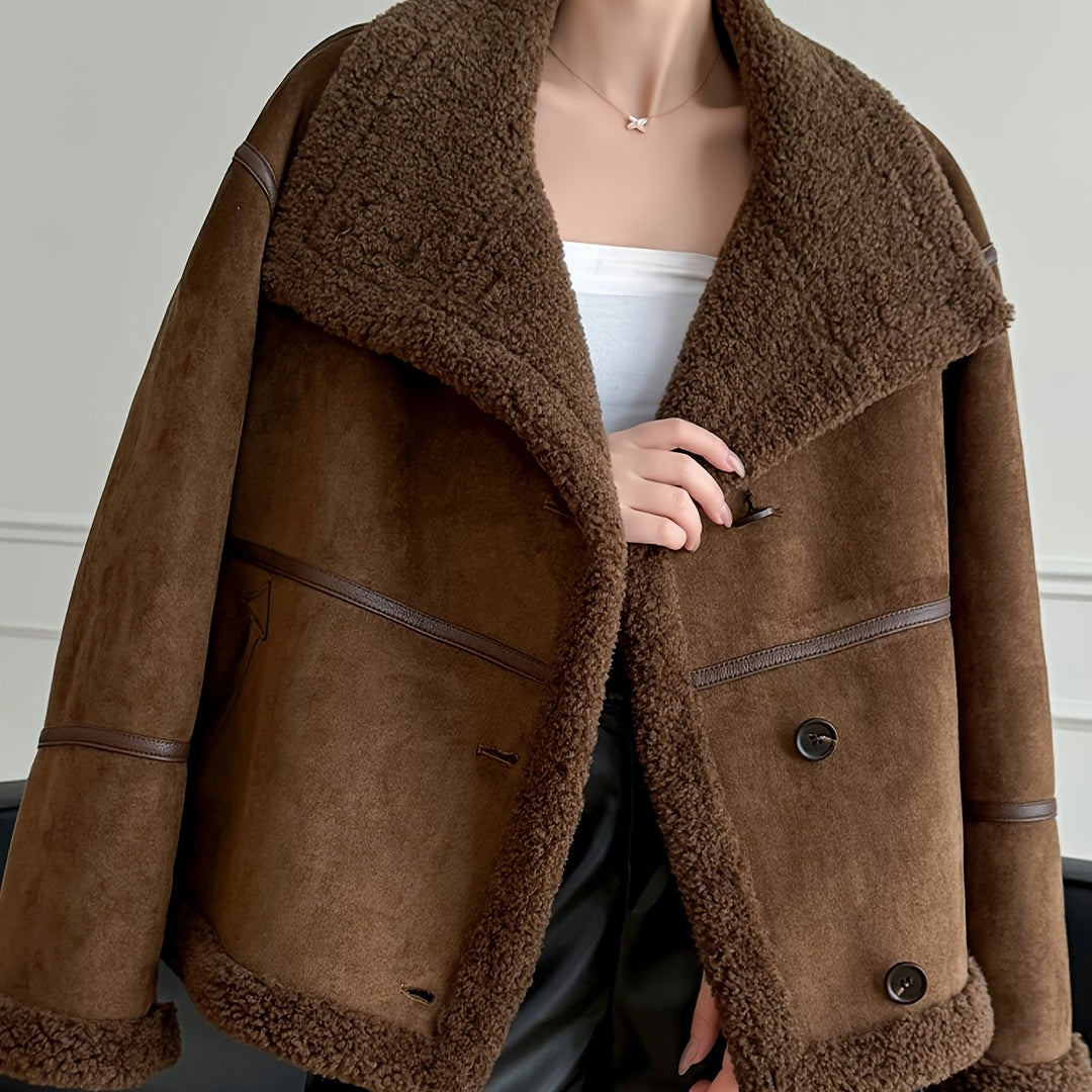 Valérie Luxe™ | Suede Button Coat