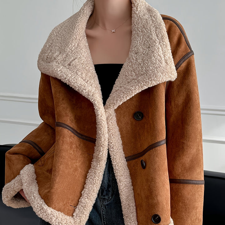 Valérie Luxe™ | Suede Button Coat