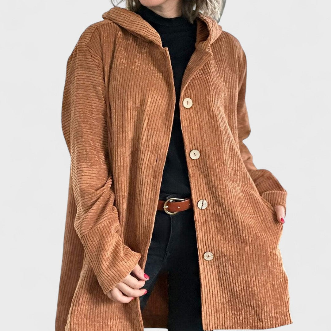 Cordia Luxe™ | Hooded Button Coat