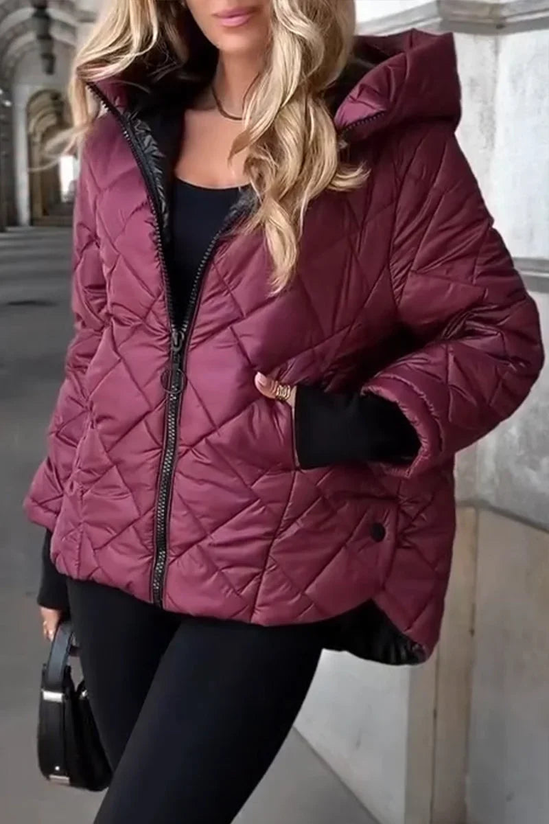 Romelie Luxe™ | Quilted Hooded Coat