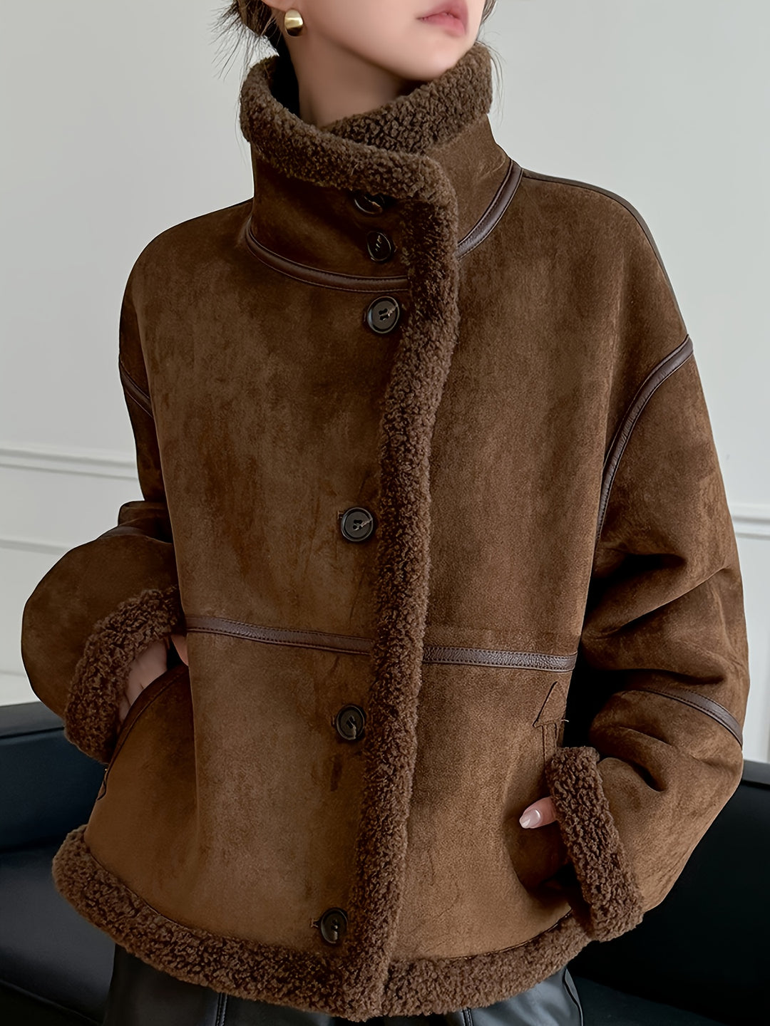 Valérie Luxe™ | Suede Button Coat