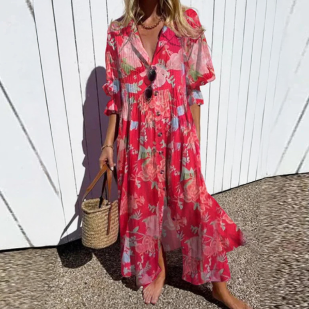 The Evie Bloom™ | Flowing Floral Maxi