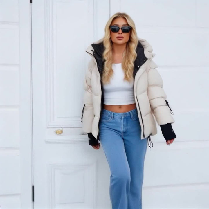 Mayfair Luxe™ | Contrast Puffer Jacket