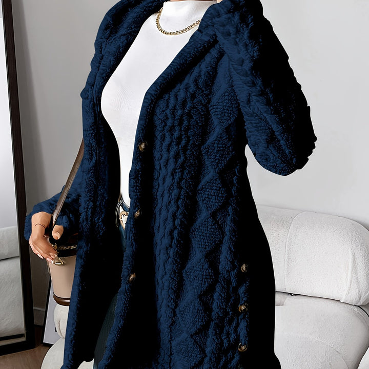 Rowena™ | Plush Hooded Cardigan Coat