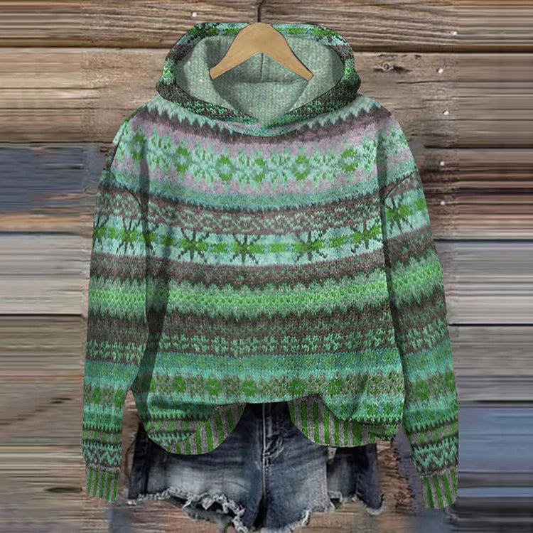 Evelyn™ | Retro Knit Hoodie