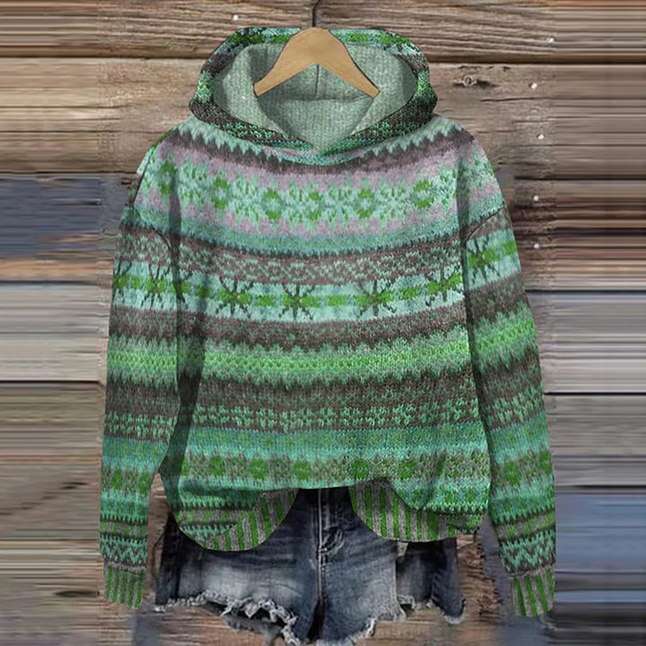 Evelyn™ | Retro Knit Hoodie