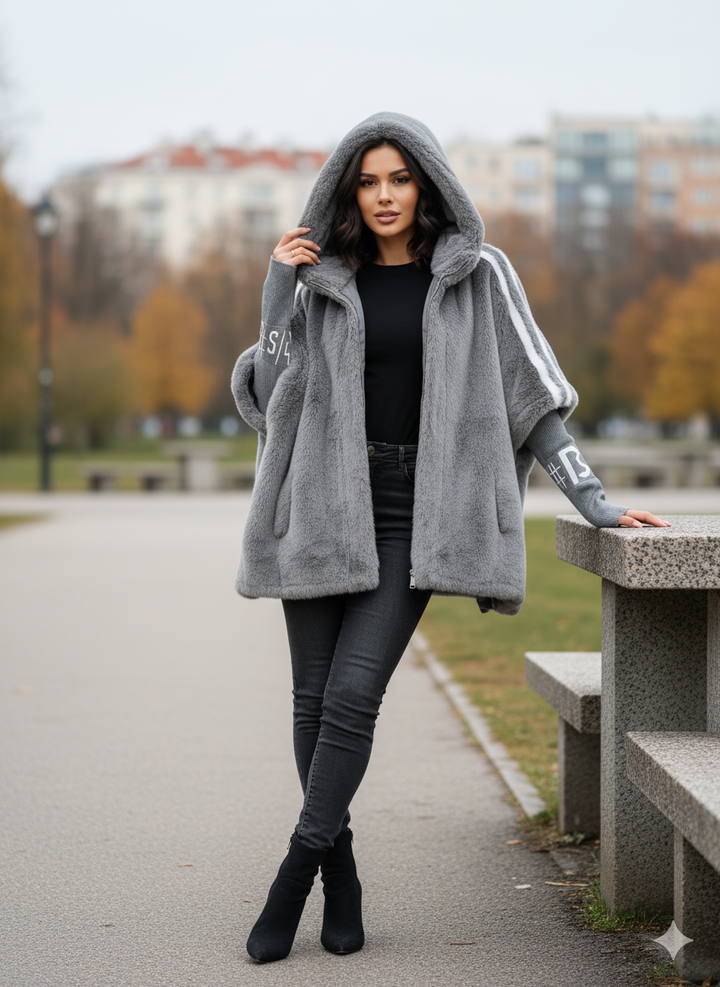 Sloane Luxe™ | Plush Hooded Coat