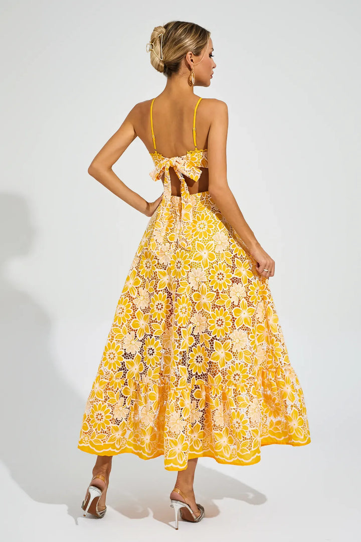 Melanie Cut Out Halter Dress