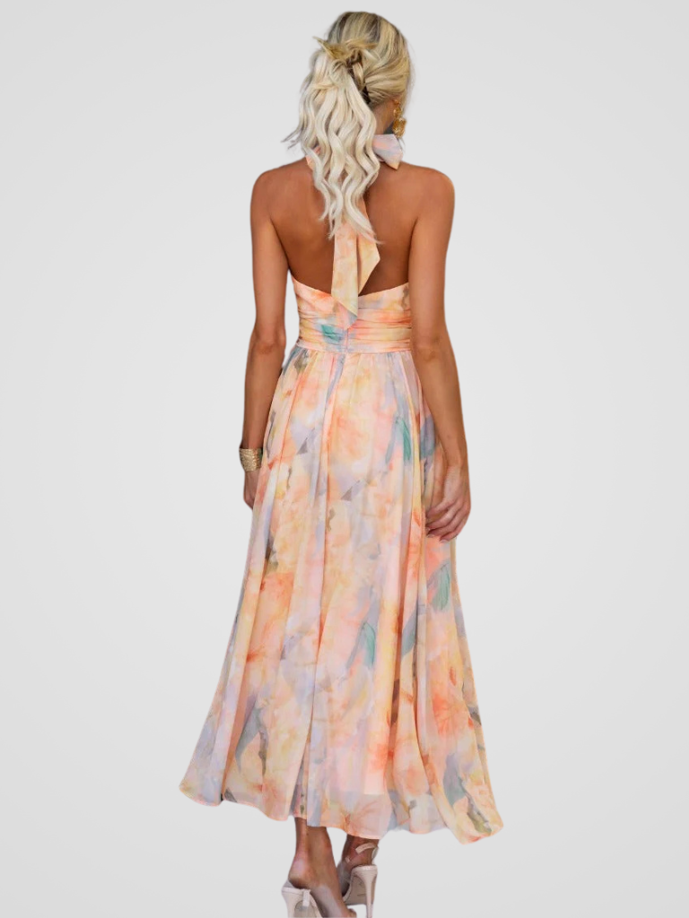 The Sunset Sorbet™ | Chiffon Holiday Dress